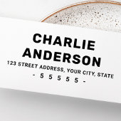 モダンはっきりしたタイポグラフィ差出人住所 ラバースタンプ