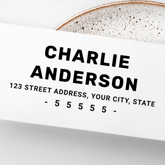 モダンはっきりしたタイポグラフィ差出人住所 ラバースタンプ