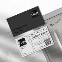 モダンはっきりしたタイポグラフィ白黒QRコード