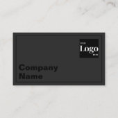 モダンはっきりしたタイポグラフィ白黒QRコード 名刺 (裏面)