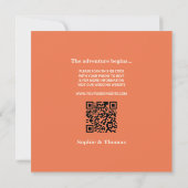 モダンはっきりしたタイポグラフィ結婚式の日付の保存 セーブザデート (裏面)