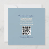 モダンはっきりしたタイポグラフィ結婚式の日付の保存 セーブザデート (裏面)