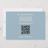 モダンはっきりしたタイポグラフィ結婚式の日付の保存 招待状 (裏面)