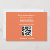 モダンはっきりしたタイポグラフィ結婚式の日付の保存 招待状 (裏面)