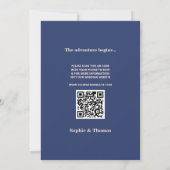 モダンはっきりしたタイポグラフィ結婚式の日付の保存 招待状 (裏面)