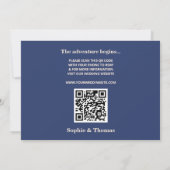 モダンはっきりしたタイポグラフィ結婚式の日付の保存 招待状 (裏面)