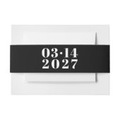 モダンはっきりしたタイポグラフィ結婚式招待状 招待状ベリーバンド (正面例)