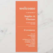 モダンはっきりしたタイポグラフィ結婚式 プログラム (正面)