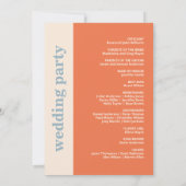 モダンはっきりしたタイポグラフィ結婚式 プログラム (裏面)