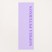 モダンはっきりしたタイポグラフィ薄紫ミニマルカスタムム ヨガマット (正面)