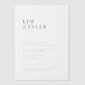 モダンはっきりしたタイポグラフィ重結婚ね ベラム紙招待状 (正面)