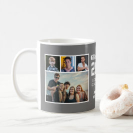 モダンはっきりしたタイポグラフィ4 Photo Collage卒業 コーヒーマグカップ