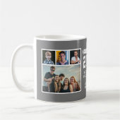 モダンはっきりしたタイポグラフィ4 Photo Collage卒業 コーヒーマグカップ (左)