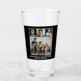 モダンはっきりしたタイポグラフィ4 Photo Collage卒業 タンブラーグラス
