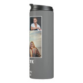 モダンはっきりしたタイポグラフィ4 Photo Collage卒業 タンブラー (回転右)