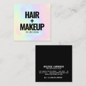 モダンはっきりしたタイポグラフィ スクエア名刺 (正面/裏面)