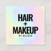 モダンはっきりしたタイポグラフィ スクエア名刺 (正面)