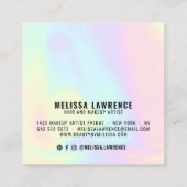 モダンはっきりしたタイポグラフィ スクエア名刺 (裏面)