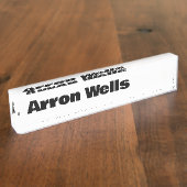 モダンはっきりしたタイポグラフィ デスクネームプレート (側面)