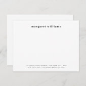 モダンはっきりしたタイポグラフィ ノートカード (正面/裏面)