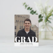 モダンはっきりしたタイポグラフィ ポストカード (スタンド正面)