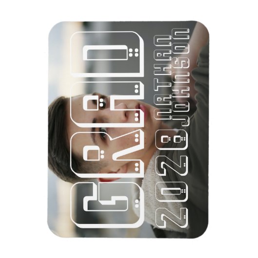 モダンはっきりしたタイポグラフィ マグネット (縦)