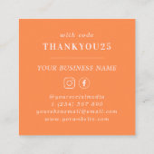 モダンはっきりしたタイポグラフィ 割引カード (裏面)