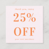 モダンはっきりしたタイポグラフィ 割引カード (正面)