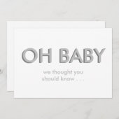 モダンはっきりしたタイポグラフィ 案内状 (正面/裏面)