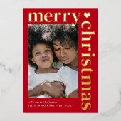 モダンはっきりしたタイポグラフィ 箔シーズンカード (正面)