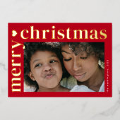 モダンはっきりしたタイポグラフィ 箔シーズンカード (正面)