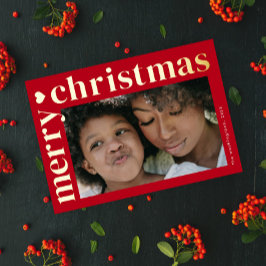 モダンはっきりしたタイポグラフィ 箔シーズンカード