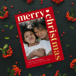 モダンはっきりしたタイポグラフィ 箔シーズンカード