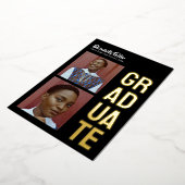 モダンはっきりしたタイポグラフィ 箔招待状 (回転した状態)