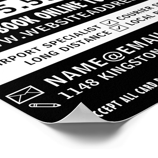 モダンはっきりしたタクシー広告会社 ポスター (角)