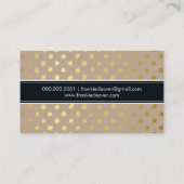 モダンはっきりしたトレンディーシンプル金ゴールド箔スポット 名刺 (裏面)