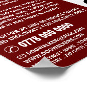 モダンはっきりしたドッグウォーカーサー広告ビス ポスター (角)