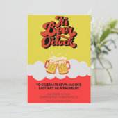 モダンはっきりしたバチュラーパーティ招待状 招待状 (スタンド正面)