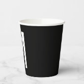 モダンはっきりしたパーソナライズされたモノグラムおよび名前紙C 紙コップ (左)