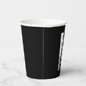 モダンはっきりしたパーソナライズされたモノグラムおよび名前紙C 紙コップ (右)