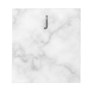 モダンはっきりしたパーソナライズされたモノグラムと名前メモ帳 ノートパッド