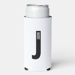 モダンはっきりしたパーソナライズされたモノグラムと名前Can Coo スリム缶クーラー