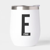 モダンはっきりしたパーソナライズされたモノグラム名 (左面)