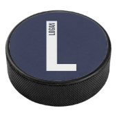 モダンはっきりしたパーソナライズされたモノグラム名 アイスホッケーパック (3/4)