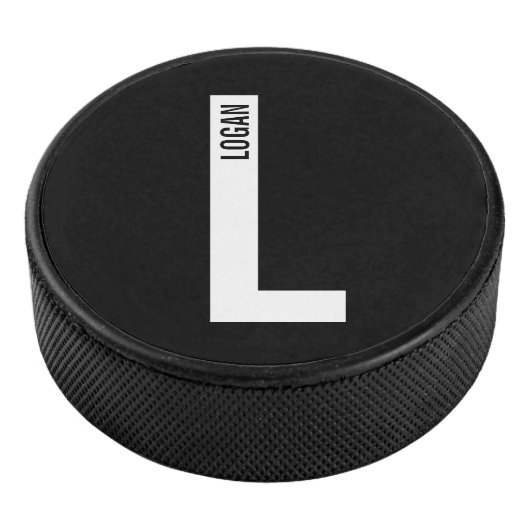 モダンはっきりしたパーソナライズされたモノグラム名 アイスホッケーパック (3/4)