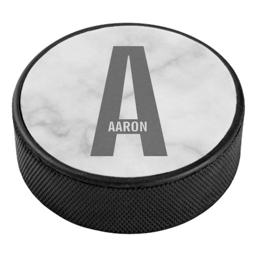 モダンはっきりしたパーソナライズされたモノグラム名 アイスホッケーパック (3/4)