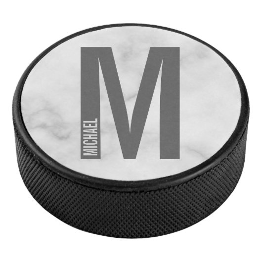 モダンはっきりしたパーソナライズされたモノグラム名 アイスホッケーパック (3/4)