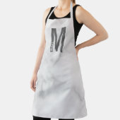 モダンはっきりしたパーソナライズされたモノグラム名 エプロン (インサイチュ)