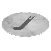 モダンはっきりしたパーソナライズされたモノグラム名 カッティングボード (角)