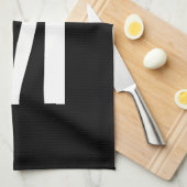 モダンはっきりしたパーソナライズされたモノグラム名 キッチンタオル (四つ折り)